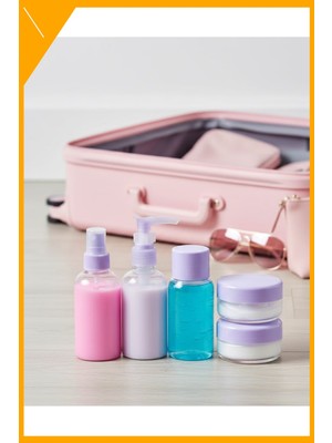 Esplendor 5 Parça Şeffaf Seyahat Kozmetik Seti 30 ml