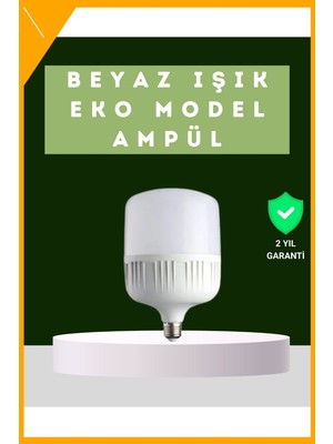 Esplendor Şarjlı LED Torch Ampul 30 Watt Beyaz Işık Enerji Tasarruflu