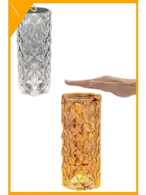 Esplendor Masa ve Gece Lambası Şık ve Dayanıklı Sensörlü Şarjlı Kristal Lamba