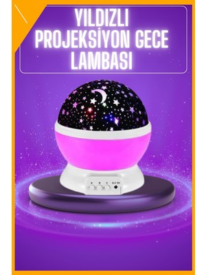 Esplendor Yıldız Görünümlü Gece Lambası Renkli Masa Lambası Gökyüzü Projeksiyon