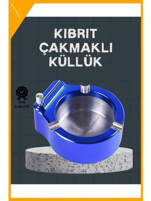 Esplendor Masa Üstü Çakmaklı Küllük Paslanmaz Metal Gövde
