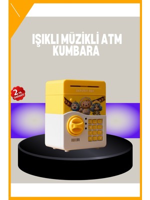 Esplendor Sarı Şifreli Eğitici Çocuk Kumbarası Otomatik Para Girişli