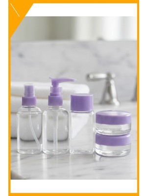 Esplendor Seyahat Için 5’li Şeffaf Kozmetik Şişe Seti 30 ml