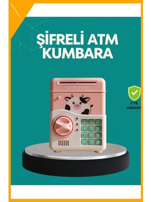 Esplendor Pembe Atm Kasa Görünümlü Elektronik Şifreli Çocuk Kumbarası