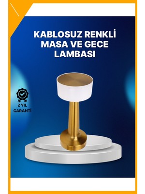 Esplendor Kablosuz Dokunmatik Masa Lambası – Şık Modern Metal Gövde, USB Şarjlı