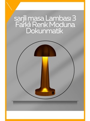 Esplendor USB Şarjlı Dokunmatik LED Masa Lambası – 3 Renk Modu &amp; Dimmer