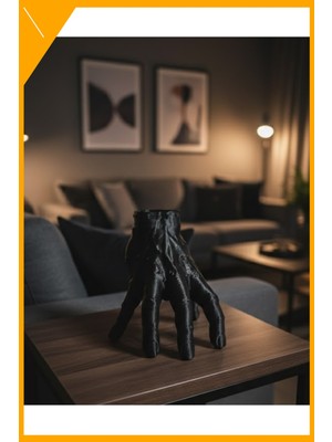 Esplendor 3D Siyah El Dekoratif Heykel 27X22 cm Büyük Boy Modern Tasarım