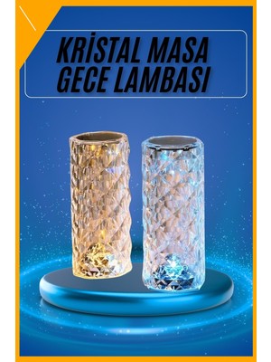 Esplendor Yeni Nesil Modern Kristal Masa ve Gece Lambası Dokunmatik Renk Değiştirebilen