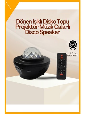 Esplendor Yıldız &amp; Okyanus Dalga Projektörü – Bluetooth / USB Hoparlörlü