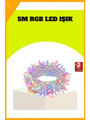 Esplendor Enerji Tasarruflu Şeffaf Kablo 5 M 50 LED Dekor Işık