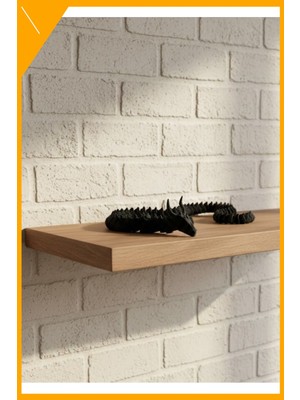 Esplendor Siyah Hareketli Ejderha Figürü Esnek Gövdeli Dekoratif Tasarım 60 cm