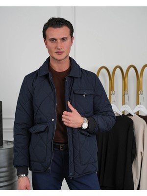Modefendicom Slim Fit Baklava Desen Torba Cep Dolum Elyaf Mont