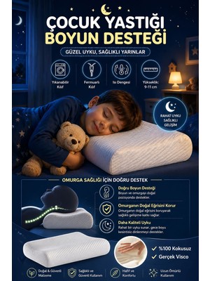 EpiRelax Çocuk Yastığı Ortopedik Visco – Çocuk Boyun Destek Yastığı, Sağlıklı Uyku İçin