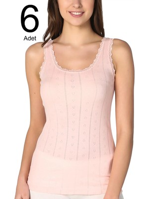 Berrak Kadın Somon 6'lı Paket  Atlet ELF568BER80496