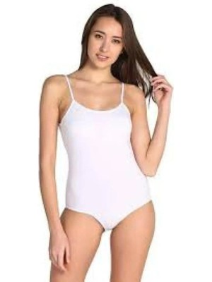 Seher Yıldızı Kadın Beyaz Ip Askılı Likralı Kancalı Çıtçıtlı Body 6'lı