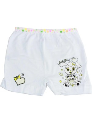 Tutku 6'lı Paket Baskılı Elastan Kız Çocuk Külot Boxer Şort