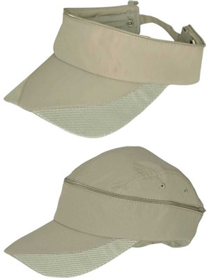 Moda Nokta Unisex Mikro Kumaş Fermuarlı Sporcu Koşu Tenis Şapkası Şapka