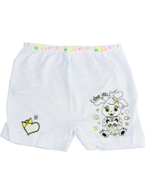 Tutku 6'lı Paket Baskılı Elastan Kız Çocuk Külot Boxer Şort