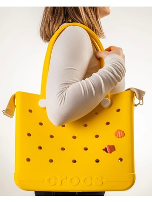 Crocs Limon Sarı Plaj ve Sahil Çantası 30X35 cm