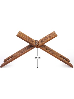 Akıncı Tekstil Ahşap Rahle - Oyma Desen - 65 cm