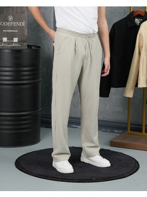 Modefendicom Örgülü Model Baggy Kesim Jogger Ipli Pantolon