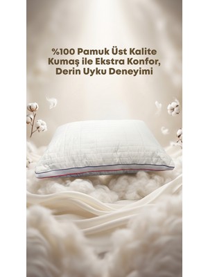 Mions Olvera Klimalı Yastık - %100 Pamuk Kapitoneli, Nefes Alabilen & Yıkanabilir