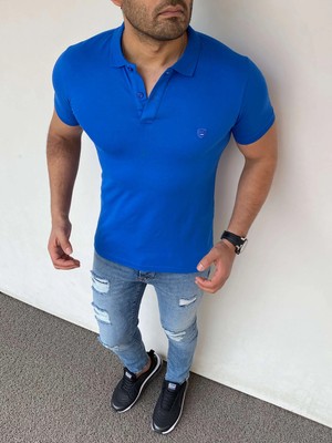 Modefendicom Slim Fit Polo Yaka Pamuklu Tshırt