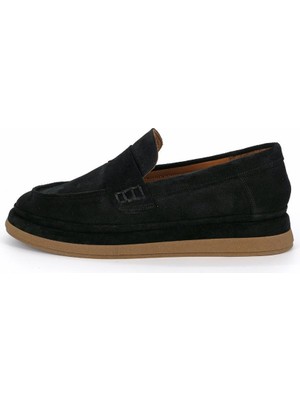 Mammamia D26YA-7815 Yarma Süet Deri Loafer Kadın Ayakkabı