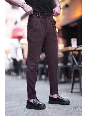 Modefendicom Özel Üretim %100 Gofre Kumaş Modern Fit Kumaş Pantolon