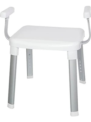 Die Grup Paslanmaz Banyo Sandalyesi - Ayarlanabilir Yükseklik (42.5 Cm)