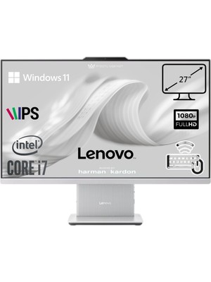 Lenovo Ideacentre Aıo 27IRH9 P5 İ7-13620H 32GB Ram 512GB SSD 27" Fhd IPS W11 F0HM00VJTR Kablosuz Klavye+Mouse Beyaz All In One Bilgisayar