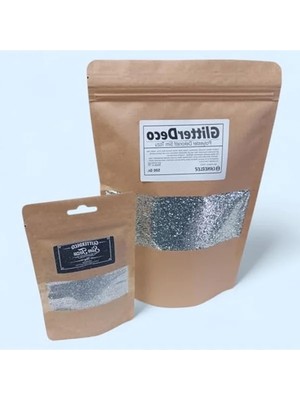Die Grup 500 gr Gümüş Glitter Sim, 1 mm Altıgen, Dekoratif Kullanım
