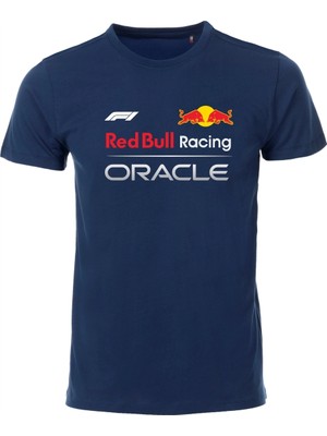 Etifa Tekstil Unisex Lacivert %100 Pamuk Regular Tişört – Red Bull Oracle Baskılı, Günlük & Spor T-Shirt