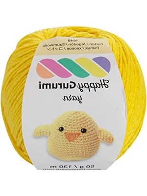 Die Grup Amigurumi Örgü Ipi, 50GR 130M Uzunlukta Sarı Renk Seçeneği