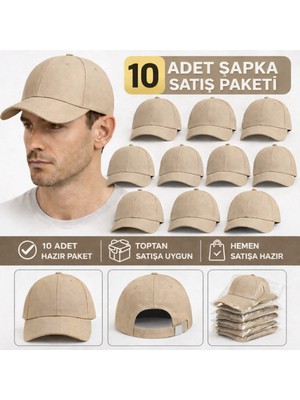 Moda Nokta Basic Şapka - Pembe %100 Pamuk Gabardin Unisex Model 10 Adet