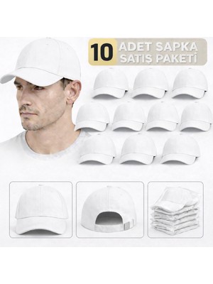 Moda Nokta Basic Şapka - Pembe %100 Pamuk Gabardin Unisex Model 10 Adet