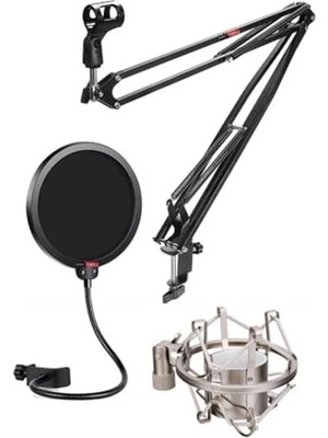 Die Grup Mikrofon Standı ve Filtre Seti, Uyumlu Shock Mount ile