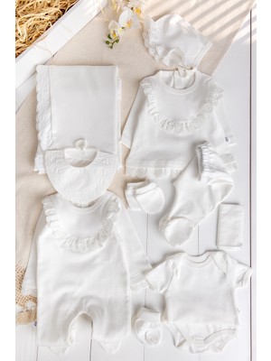 Babymod Fistolu Naturel 100% Pamuk 10'lu Kız Bebek Hastane Çıkışı Yeni Doğan Set