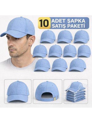 Moda Nokta Basic Şapka - Pembe %100 Pamuk Gabardin Unisex Model 10 Adet