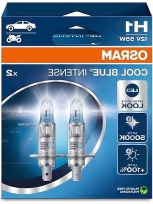 Die Grup 12V 55W Osram H1 Far Lambası, 5000K LED Beyaz Işık, 2'li Paket
