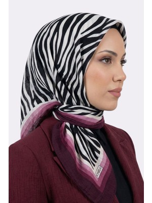 Hadiora Mürdüm Zebra Desenli Mio Caz Eşarp