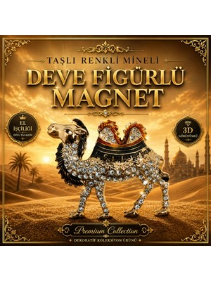 Taşlı Renkli Mineli Deve Figürlü Magnet