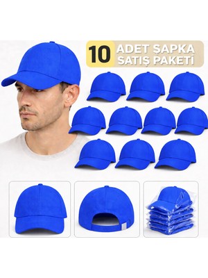 Moda Nokta Basic Şapka - Pembe %100 Pamuk Gabardin Unisex Model 10 Adet