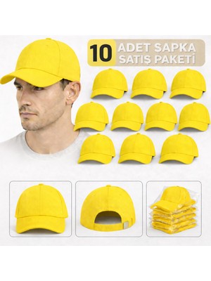 Moda Nokta Basic Şapka - Pembe %100 Pamuk Gabardin Unisex Model 10 Adet