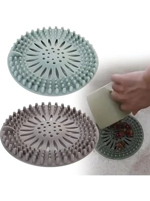 Die Grup Büyük Boy Silikon Lavabo Süzgeci, Banyo ve Küvet Için Kullanışlı Süzgeç (1 Adet)