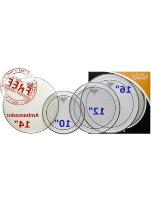 Die Grup Şeffaf Kumlu Deri Seti - 10", 12", 14", 16" Ölçüler