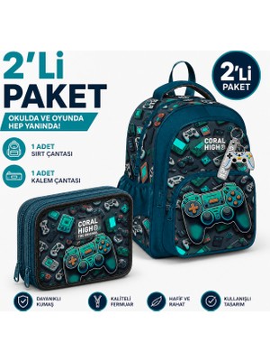 Coral High Nefti Gamer Sırt Çantası 14423+ Kalemlik 11155