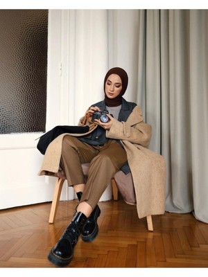 Moda Nokta Tesettür Penye Şal Modeli - Zümrüt