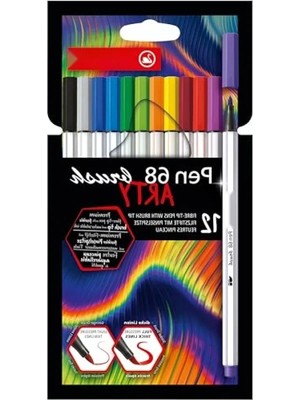 Die Grup Esnek Fırça Uçlu Premium Keçeli Kalem - 12'li Paket