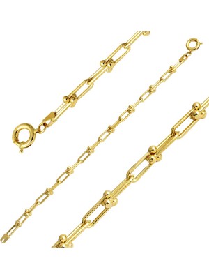 Tiffany Topçuk Zincir Altın Bileklik